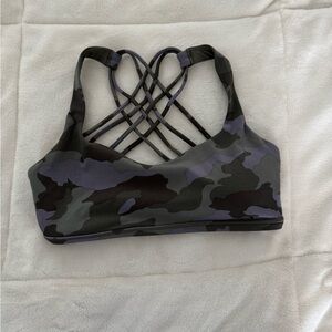Lululemon Camo Strappy Sports Bra
